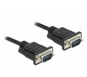 DeLOCK 86576 cable de serie Negro 5 m RS-232 Sub-D9