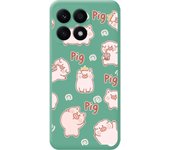 Funda Silicona Verde Honor X8a Cerdos