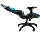TALIUS Silla Gecko gaming negra/azul, brazos fijos, butterfly, base nylon, ruedas nylon, gas clase 4