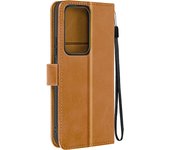 Funda para Honor 200 Lite Clapet Tarjetero Soporte Vídeo Correa Marrón claro