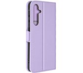 Funda para Samsung Galaxy A55 Polipiel Cartera Doble cierre magnético Lavanda