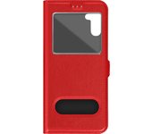 Funda Samsung Galaxy A34 5G con Solapa Doble Ventana Soporte Vídeo Rojo