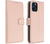 Funda iPhone 12 Pro Max Libro Billetera F. Soporte – Oro Rosa