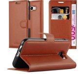 Funda Libro para Samsung Galaxy A3 2017 en MARRoN CHOCOLATE - Cubierta Proteccion con Cierre Magnetico, Tarjetero y Funcion de Suporte - Etui Case Cover Carcasa