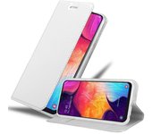Funda Libro para Samsung Galaxy A50 en CLASSY PLATEADO - Cubierta Proteccion con Cierre Magnetico, Tarjetero y Funcion de Suporte - Etui Case Cover Carcasa