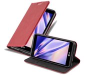 Funda Libro para LG X POWER en ROJO MANZANA - Cubierta Proteccion con Cierre Magnetico, Tarjetero y Funcion de Suporte - Etui Case Cover Carcasa