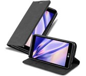 Funda Libro para LG X POWER en NEGRO ANTRACITA - Cubierta Proteccion con Cierre Magnetico, Tarjetero y Funcion de Suporte - Etui Case Cover Carcasa