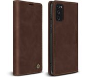Funda Samsung Galaxy S20 FE Folio Vintage Tarjetero Soporte Vídeo Marrón