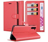 Funda Libro para Samsung Galaxy NOTE 10 en ROJO CARMiN - Cubierta Proteccion con Cierre Magnetico, Tarjetero y Funcion de Suporte - Etui Case Cover Carcasa
