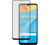 Protector Cristal Templado Completo 5D Full Glue Negro para Oppo A15 Vidrio