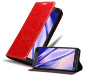 Funda Libro para Motorola MOTO X2 en ROJO MANZANA - Cubierta Proteccion con Cierre Magnetico, Tarjetero y Funcion de Suporte - Etui Case Cover Carcasa