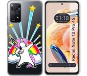 Funda Silicona Transparente Xiaomi Redmi Note 12 Pro 4G Unicornio