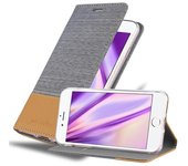 Funda Libro para Apple iPhone 7 / 7S / 8 / SE 2020 en GRIS CLARO MARRoN - Cubierta Proteccion con Cierre Magnetico, Tarjetero y Funcion de Suporte - Etui Case Cover Carcasa