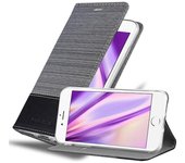 Funda Libro para Apple iPhone 6 PLUS / iPhone 6S PLUS en GRIS NEGRO - Cubierta Proteccion con Cierre Magnetico, Tarjetero y Funcion de Suporte - Etui Case Cover Carcasa