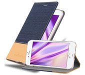 Funda Libro para Apple iPhone 7 / 7S / 8 / SE 2020 en AZUL OSCURO MARRoN - Cubierta Proteccion con Cierre Magnetico, Tarjetero y Funcion de Suporte - Etui Case Cover Carcasa