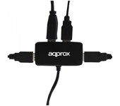 HUB USB 1X3.0 3X2.0 APPROX NEGRO
