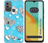 Funda Silicona Zte Blade A53 Pro Mariposas
