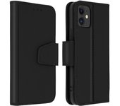 Funda de Piel Premium iPhone 11 Tarjetero F. Soporte - Negro