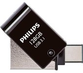 2 in 1 otg 128gb usb 3.1 + usb c negro medianoche
