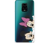 Funda para Redmi Note 9 Pro Oficial de Disney Mickey y Minnie Asomados - Clásicos Disney