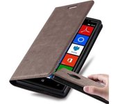 Funda Libro para Nokia Lumia 830 en MARRoN CAFe - Cubierta Proteccion con Cierre Magnetico, Tarjetero y Funcion de Suporte - Etui Case Cover Carcasa