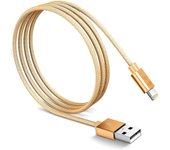 , BLP0212.191, Cable Cargador Lightning Macho USB, Carga Rápida, Recubrimiento Metálico, 1,2m, Alimentación IOS, Oro, , Oro