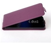 Funda para Samsung Galaxy S8 in BURDEOS VIOLETA - Cubierta Proteccion Estilo Flip de Cuero Sintetico Estructuro - Etui Case Cover Carcasa