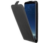 Funda para Samsung Galaxy S8 PLUS in NEGRO oXIDO - Cubierta Proteccion Estilo Flip de Cuero Sintetico Estructuro - Etui Case Cover Carcasa