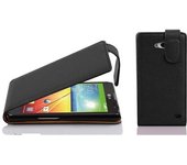 Funda para LG L70 in NEGRO oXIDO - Cubierta Proteccion Estilo Flip de Cuero Sintetico Estructuro - Etui Case Cover Carcasa