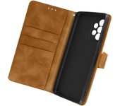 Funda Samsung Galaxy A72 Efecto Cocodrilo Solapa Tarjetero Soporte Vídeo Marrón