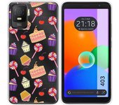 Funda Silicona Transparente TCL 403 Dulces 01
