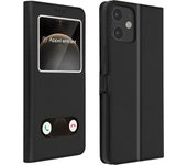 Funda iPhone 12 Mini con Ventana Doble - Negro