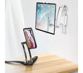 Soporte de teléfono móvil/tableta para escritorio y pared - Blanco