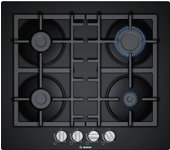 Bosch Serie 4 PNP6B6B90 hobs Negro Integrado 60 cm Encimera de gas 4 zona(s)