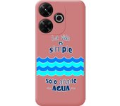 Funda Silicona Rosa Xiaomi Poco M6 4G Agua