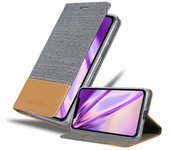 Funda Libro para Apple iPhone 11 PRO MAX (XI PRO MAX) en GRIS CLARO MARRoN - Cubierta Proteccion con Cierre Magnetico, Tarjetero y Funcion de Suporte - Etui Case Cover Carcasa
