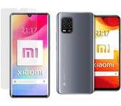 Pack 2 En 1 Funda Gel Transparente + Protector Cristal Templado para Xiaomi Mi 10 Lite