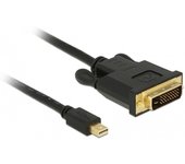 DeLOCK 83987 adaptador de cable de vídeo 0,5 m Mini DisplayPort DVI-D Negro
