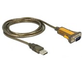 DeLOCK 65840 cable de serie Negro, Amarillo 1,5 m USB tipo A DB-9