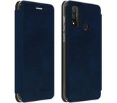Funda Huawei P smart 2020 de Piel Monedero con Soporte - Azul