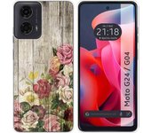 Funda Silicona Motorola Moto G04 / G24 Madera 08
