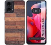 Funda Silicona Motorola Moto G04 / G24 Madera 03