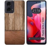 Funda Silicona Motorola Moto G04 / G24 Madera 09