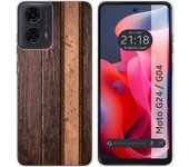 Funda Silicona Motorola Moto G04 / G24 Madera 05