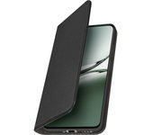 Funda con cierre para Oppo Reno 12F Tarjetero con cierre magnético Negro