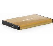 Gembird EE2-U3S-3-GL caja para disco duro externo Caja de disco duro (HDD) Oro 2.5 pulgadas