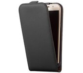 Funda para Samsung Galaxy A3 2017 in NEGRO DE CAVIAR - Cubierta Proteccion Estilo Flip de Cuero Sintetico Liso - Etui Case Cover Carcasa