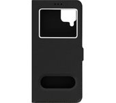 Funda Samsung Galaxy A12 con Ventana Doble y Descuelgue Rápido – Negro