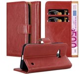 Funda Libro para Nokia Lumia 550 en ROJO BURDEOS - Cubierta Proteccion con Cierre Magnetico, Tarjetero y Funcion de Suporte - Etui Case Cover Carcasa