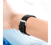 Correa Huawei Watch GT Runner Hebilla plateada Silicona reforzada Negro